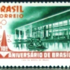 Selo postal do Brasil de 1970 Palácio do alvorada