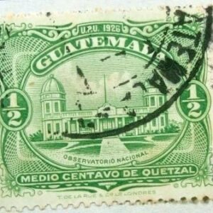 Selo postal da Guatemala de 1929 National Observatory