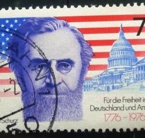 Selo postal da Alemanha de 1976 Carl Schurz