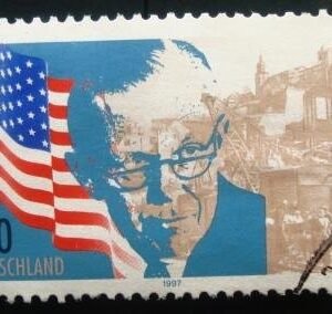 Selo postal da Alemanha de 1997 Marshall Plan