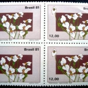 Quadra de selos postais do Brasil de 1981 Dalechampia