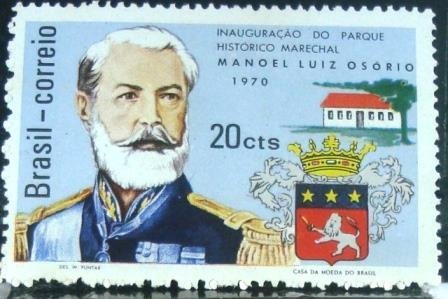 Selo postal do Brasil de 1970 Parque Marechal Osório