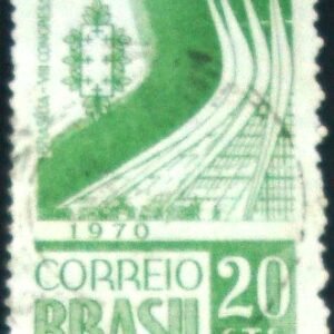 Selo postal do Brasil de 1970 Congresso Eucarístico