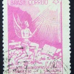 selo postal do Brasil de 1949 Congresso Vocações - C 247 U