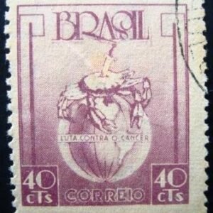Selo postal do Brasil de 1948 Campanha Contra Câncer - C 241 U