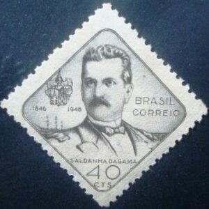 selo postal do Brasil de 1946 Saldanha da Gama - C 212 U