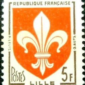 Selo postal da França de 1958 Lille