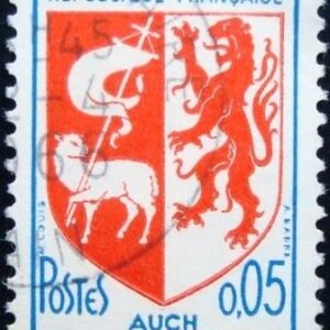 Selo postal da França de 1966 Auch