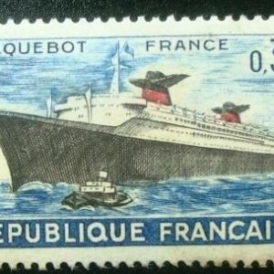 Selo postal da França 1962 Ship France