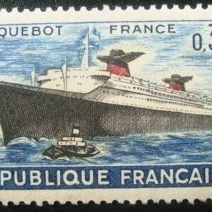 Selo postal da França 1962 Ship France