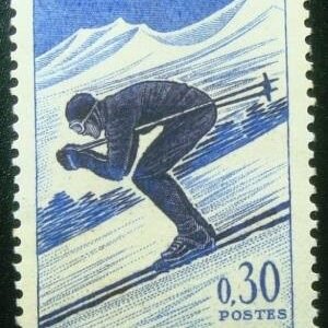 Selo postal da França 1962 Ski World Championship