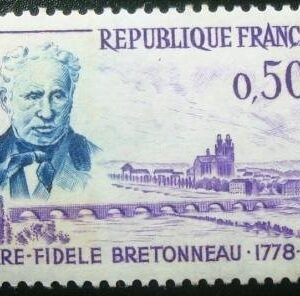 Selo postal da França 1962 Pont Wilson en Cathédrale Saint Gatien