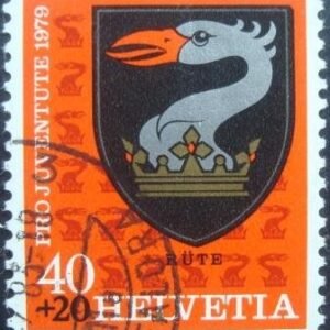 Selo postal da Suiça de 1979 Gruyeres