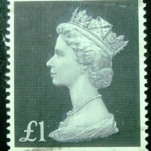Selo postal do Reino unido de 1969 - Queen Elizabeth II £1 Large Machin U