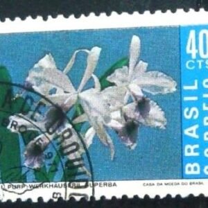 Selo postal do Brasil de 1971 Laelia