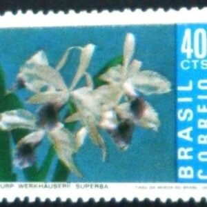 Selo postal do Brasil de 1971 Laelia N