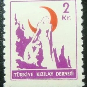Selo postal da Turquia de 1948 Red Crescent 2