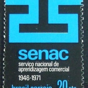 Selo postal do Brasil de 1971 Senac