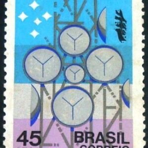 Selo postal do Brasil de 1972 Telecom - C 734 U