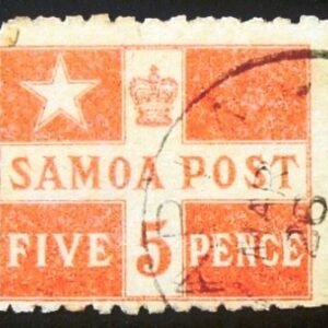 Selo postal da Samoa de 1894 Flag Design