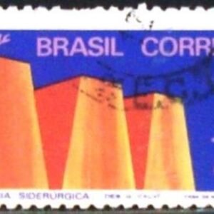 Selo postal do Brasil de 1972 Indústria Siderúrgica - C 739 U