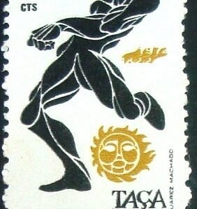Selo postal do Brasil de 1972 Taça Independência