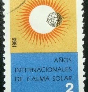 Selo postal da Cuba de 1965 International Quiet Sun Year