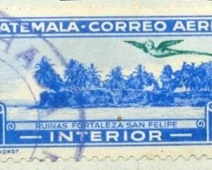 Selo postal da Guatemala de 1937 Ruins of San Felipe