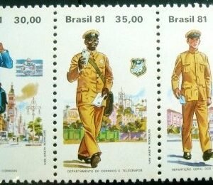 Se-tenant do Brasil de 1981 Criação DCT