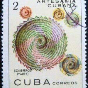 Selo postal de Cuba de 1966 Sombreros