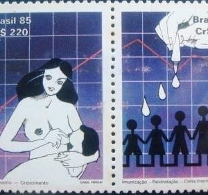 Se-tenant do Brasil de 1985 Desenvolvimento Infantil