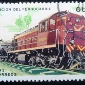 Selo postal de Cuba de 1975 Evolucion del Ferro Carril 5