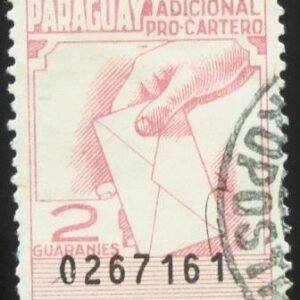 Selo postal do Paraguai de 1972 Letter With Control Number