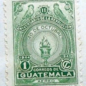 Selo postal da Guatemala de 1947 October Revolution 1