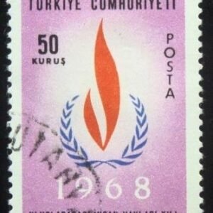 Selo postal da Turquia de 1968 Human rights 50