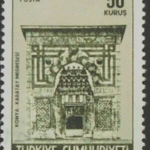 Selo postal da Turquia de 1968 Karathay Medresesi