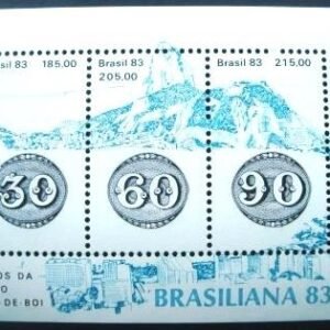 Bloco postal do Brasil de 1983 BRASILIANA 83