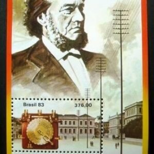 Bloco postal do Brasil de 1983 Louis Breguet N
