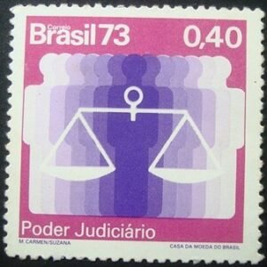 Selo postal do Brasil de 1973 Poder Judiciário