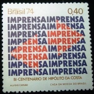 Selo postal do Brasil de 1974 Imprensa - C 835 N