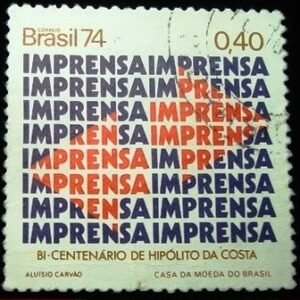 Selo postal do Brasil de 1974 Imprensa - C 835 U