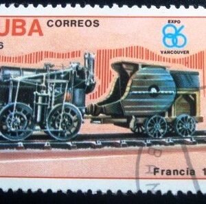 Selo postal de Cuba de 1986 France 1830