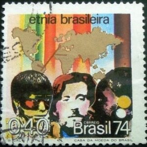 Selo postal Comemorativo do Brasil de 1974 - C 840 U