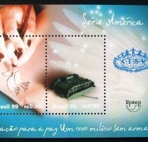 Bloco postal do Brasil de 1999 Educação para a Paz