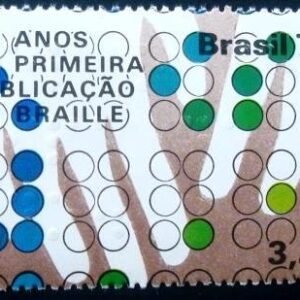 Selo postal do Brasil de 1979 Sistema Braile
