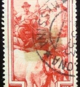 Selo postal da Itália de 1950 Driving in the Harvest