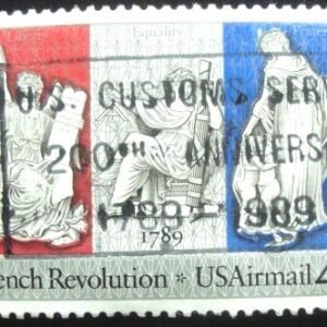 Selo postal dos Estados Unidos de 1989 French Revolution