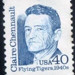 Selo postal dos Estados Unidos de 1990 Claire Chennault