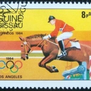 Selo postal da Guiné Bissau de 1984 Show Jumping