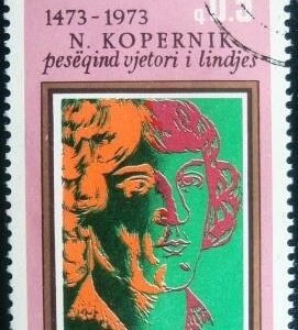 Selo postal da Albânia de 1973 ‭Nicolaus Copernicus